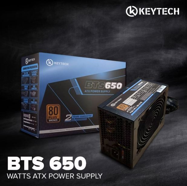 Keytech BTS 650 650 Watts 80+ Bronze ATX Power Supply PSU, Computers ...