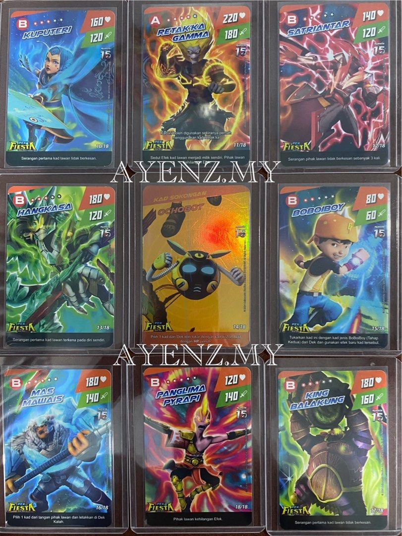 [LIMITED] PEK FIESTA BOBOIBOY MONSTA GALAXY CARD 2024/2025 , Hobbies ...