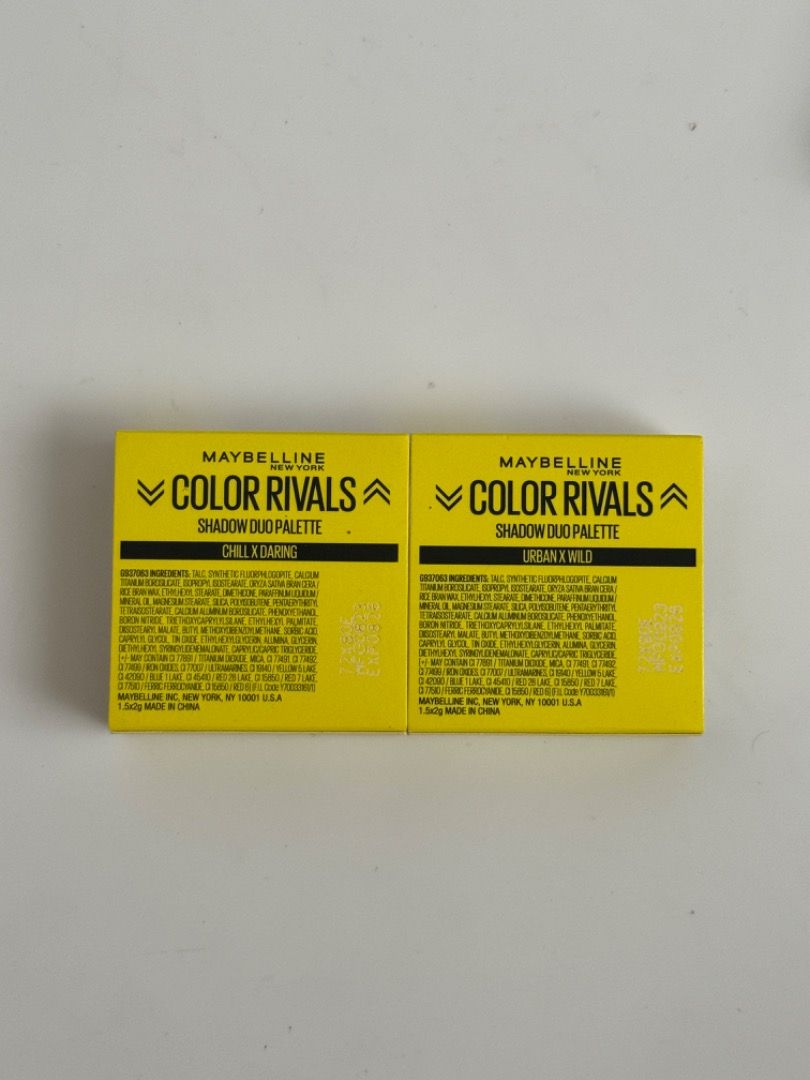 Maybelline Color Rivals Eyeshadow (Category: Makeup) located in Quezon City. Submitted by declutteringnini (Listing ID 1359367730, Image 2). Description: 100% Guaranteed Authentic Brand New and Sealed Price is firm ❌marks sold.