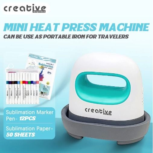 Mini Iron Heat Press Machine T-Shirt Printing Easy Heating Transfer ...