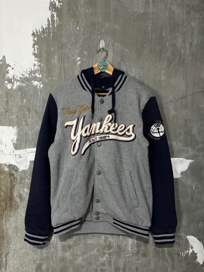 Yankees Curve Nylon Varsity Jacket