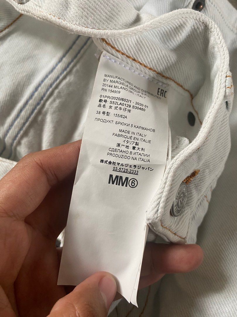 MM6 Maison Margiela Denim Pants (Category: Luxury Apparel) located in Olongapo. Submitted by copnsold (Listing ID 1359383054, Image 3). Description: 28”Waist 38”Length 7”Leg opening.