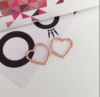 Pandora Asymmetrical Heart Hoop earrings