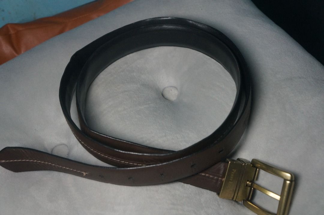 Perry Ellis Reversible Leather Belt (Category: Belts) located in Taguig. Submitted by tcstuff (Listing ID 1359377439, Image 3). Description: Belt Measurements: 47 in x 1.1 in Size 40 Newly cleaned, conditioned, polished leather. Newly polished metal hardware. Payment Method: GCash or GoGo Express COD .
