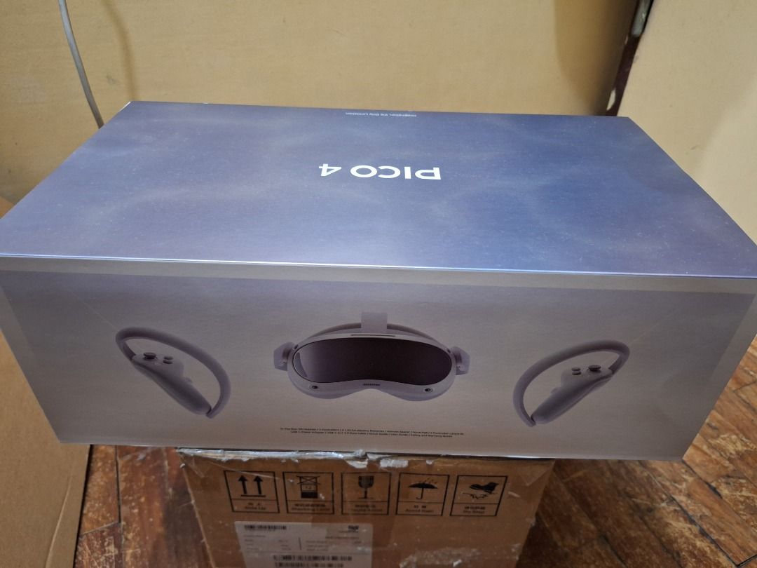 Pico 4 All In One VR Headset (128GB) (Category: Virtual Reality) located in Cavite. Submitted by cancelsearch (Listing ID 1359364633, Image 1). Description: Pico 4 All In One VR Headset (128GB) ~w/ original controller, charger, Box. ~No issues/defects ~Good condition Upgraded/replaced +Leather face mask +Screen/Lens protector +Controller Handle Strap -Original face mask (Dirty/foam destroyed) -Controller string (Lost) RFS: PC Upgrade.