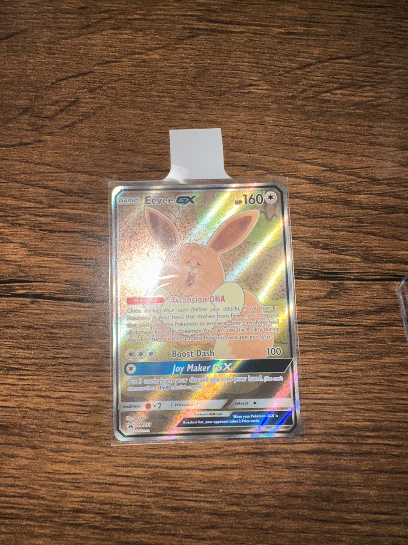 Pokemon Card Eevee GX Black Star Promo SM233, Hobbies & Toys, Toys ...