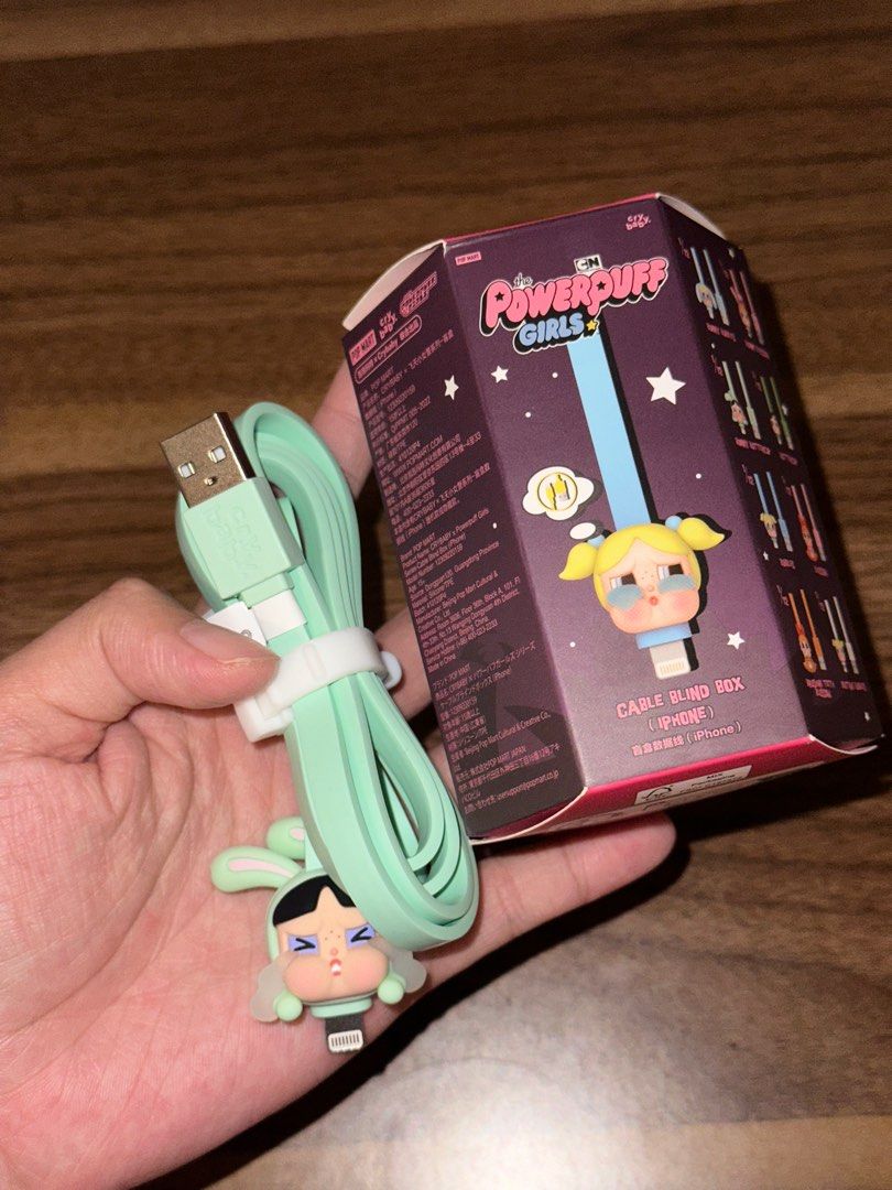 Pop Mart Powerpuff Girls - Type C, Iphone Cable (Category: Chargers & Cables) located in Quezon City. Submitted by cstuff_forsale (Listing ID 1359433183, Image 3). Description: 💌pulled and personally bought from Fully Booked Bgc! 💌All come with complete inclusions (box and foil) 💌 brand new, never used, authentic 💓top row: 450 pesos each 💓 bottom row: 550 pesos Location: Quezon City Rfs: not prios.