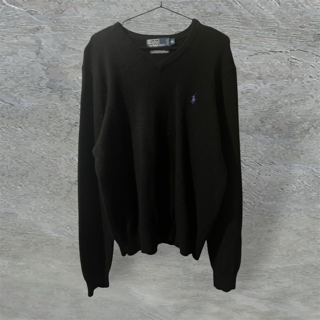 Ralph Lauren RL Lambs Wool Cardigan Pullover Sweater Black (Category: Coats, Jackets and Outerwear) located in Batangas. Submitted by x.coutures (Listing ID 1359381440, Image 1). Description: 𝚡.𝚌𝚘𝚞𝚝𝚞𝚛𝚎𝚜 𝚘𝚗 𝚒𝚐 & 𝚌𝚊𝚛𝚘𝚞 Item: Ralph Lauren Sweater Black 🙌 Dimensions as follows Length: 26 inches Width: 23 inches Condition: Very Good Issues: pinholes -No Deletion of comment nor flaking 🙏. -Please manage your expectations since all i