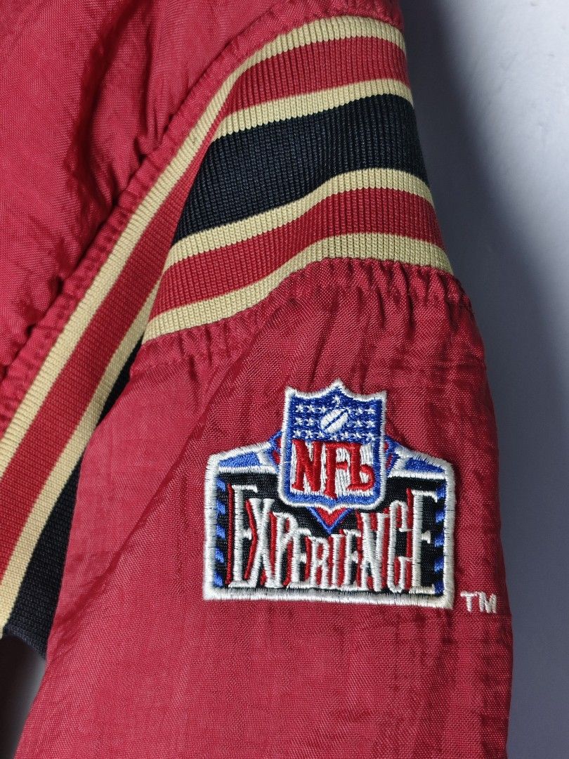 Vintage Pro Player San Francisco 49ers jacket (Category: Coats, Jackets and Outerwear) located in Quezon City. Submitted by wonderzone_2026 (Listing ID 1359334939, Image 3). Description: Vintage Pro Player San Francisco 49ers jacket, boxy type Size: Small to Medium Women, can fit Small Men Length: 24 in Pit to pit width: 22 in Condition: Excellent Issue: None Mine: 1,800 + SF MOP: Gcash/ Maya/ Bank transfer MOD: Lalamove/ J&T/ LBC Loc: San Roque,