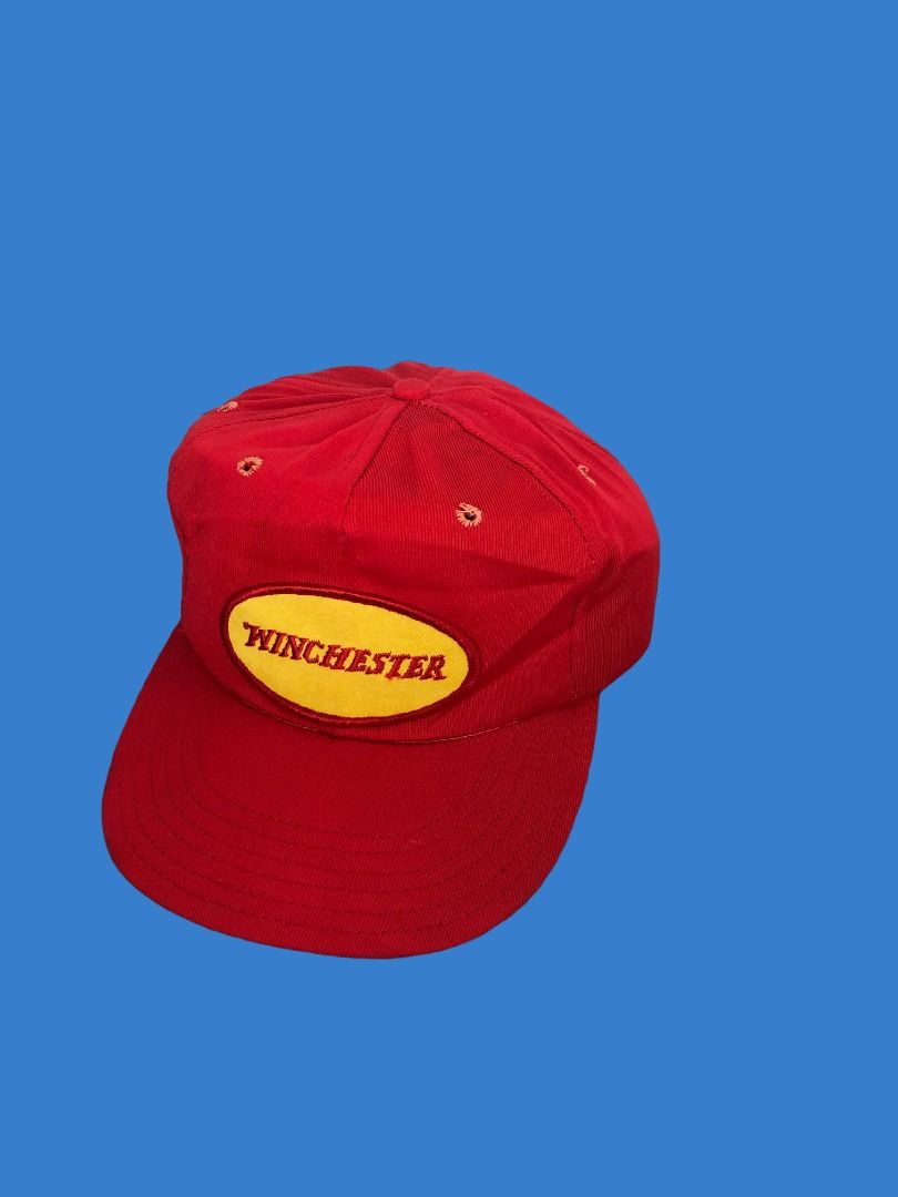Vtg 70s 80s Winchester Patch Hat Rifles Gun Firearms Hunt Logo, Fesyen ...