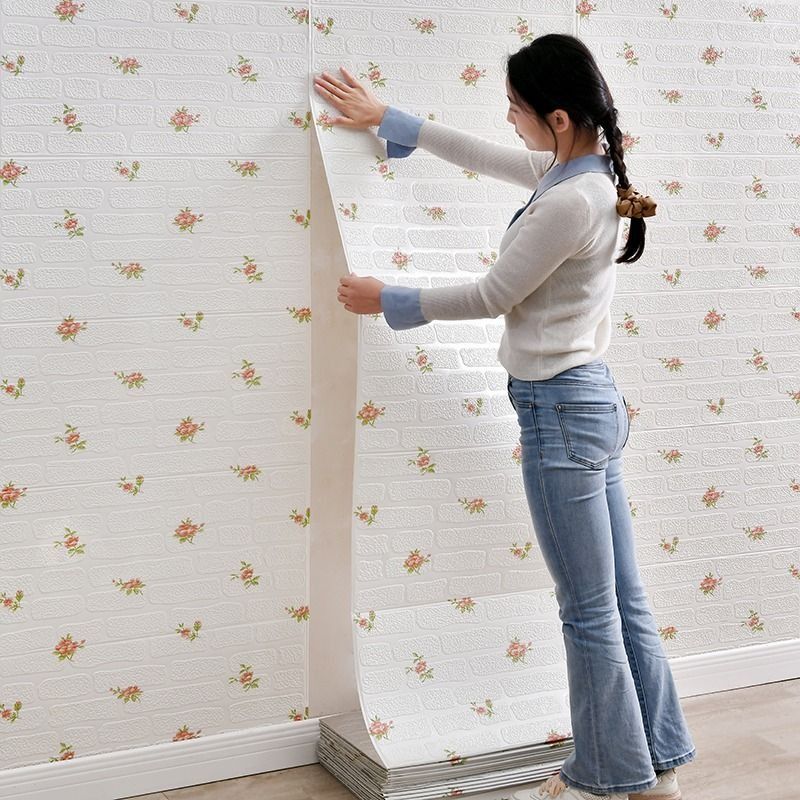 Wallpaper self-adhesive 3d three-dimensional self-adhesive wall stickers waterproof and moisture-proof bedroom warm children's room墙纸自粘3d立体自粘墙贴防水防潮卧室温馨儿童房背景装饰泡沫壁纸 （分類：牆上裝飾）位於 Hong Kong。 由 reborn_relics 提交（商品編號 1359341590，圖片 1）。簡介： Please inbox for more design and prices。