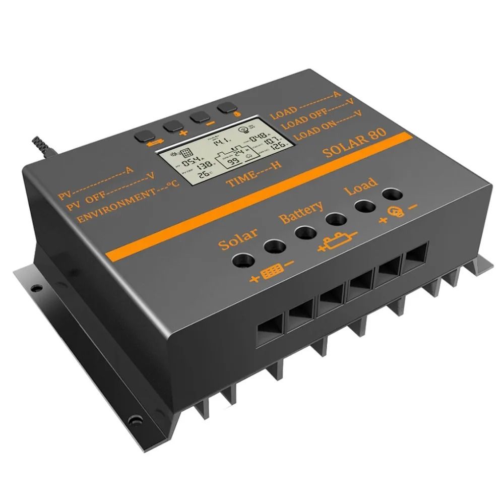 Y-SOLAR 80A 60A PWM Solar Controller 12V 24V Auto Charger Controller ...