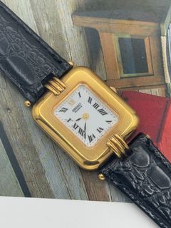 1990s Seiko Art Deco White Roman Dial