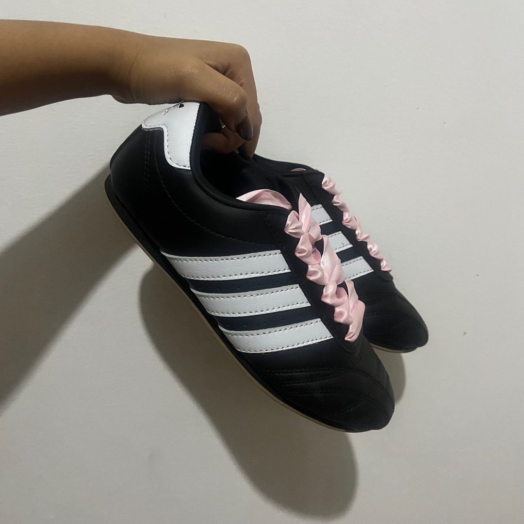 adidas taekwondo lace 36w (Category: Sneakers) located in Manila. Submitted by mf.doomie (Listing ID 1359612599, Image 1). Description: bought on ig with original laces (replaced it w ribbons) size 36w.
