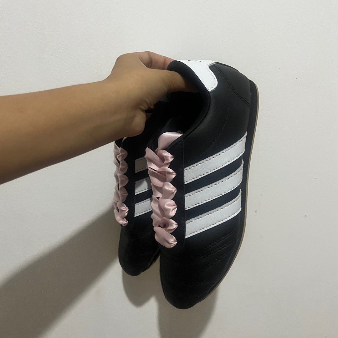 adidas taekwondo lace 36w (Category: Sneakers) located in Manila. Submitted by mf.doomie (Listing ID 1359612599, Image 2). Description: bought on ig with original laces (replaced it w ribbons) size 36w.
