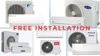 Aircon split type inverter aircon with Free installation brand new factory sealed
