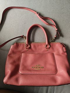 Authentic Coach Emma Mini Satchel in Pink Peony Color