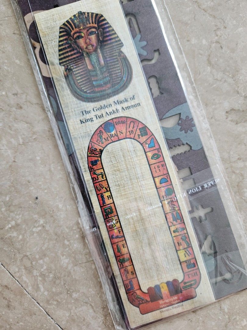 Egypt Hieroglyphic Alphabet Ruler, Hobbies & Toys, Stationery & Craft ...