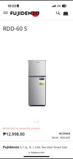 Fujidenzo 5.7 cu. ft. | 134L Two-Door Direct Cool Ref, Extra Large Freezer Space