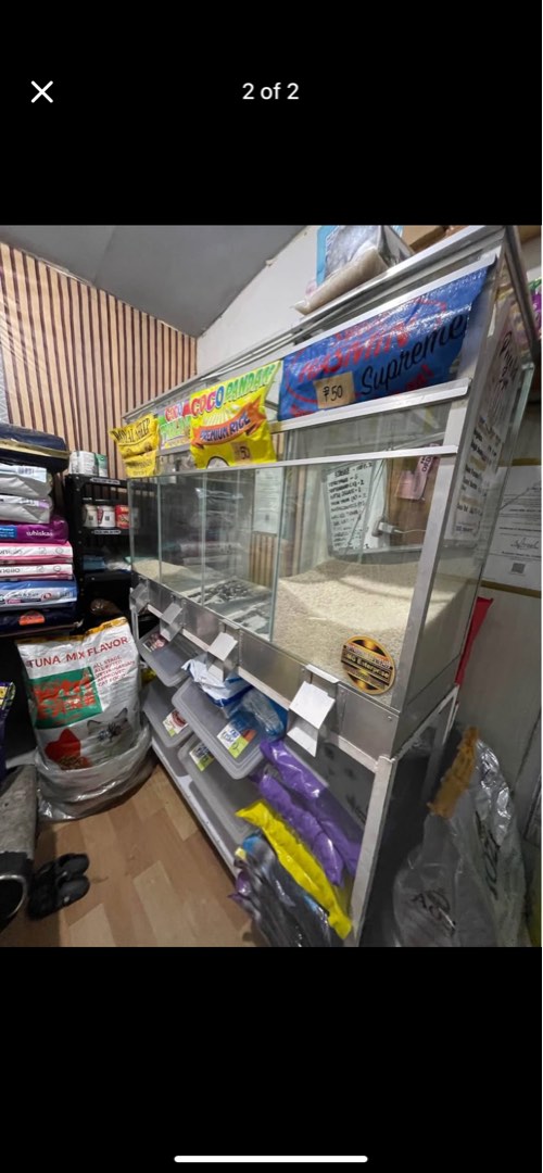 Glass Rice / bigas dispenser for store, Furniture & Home Living ...