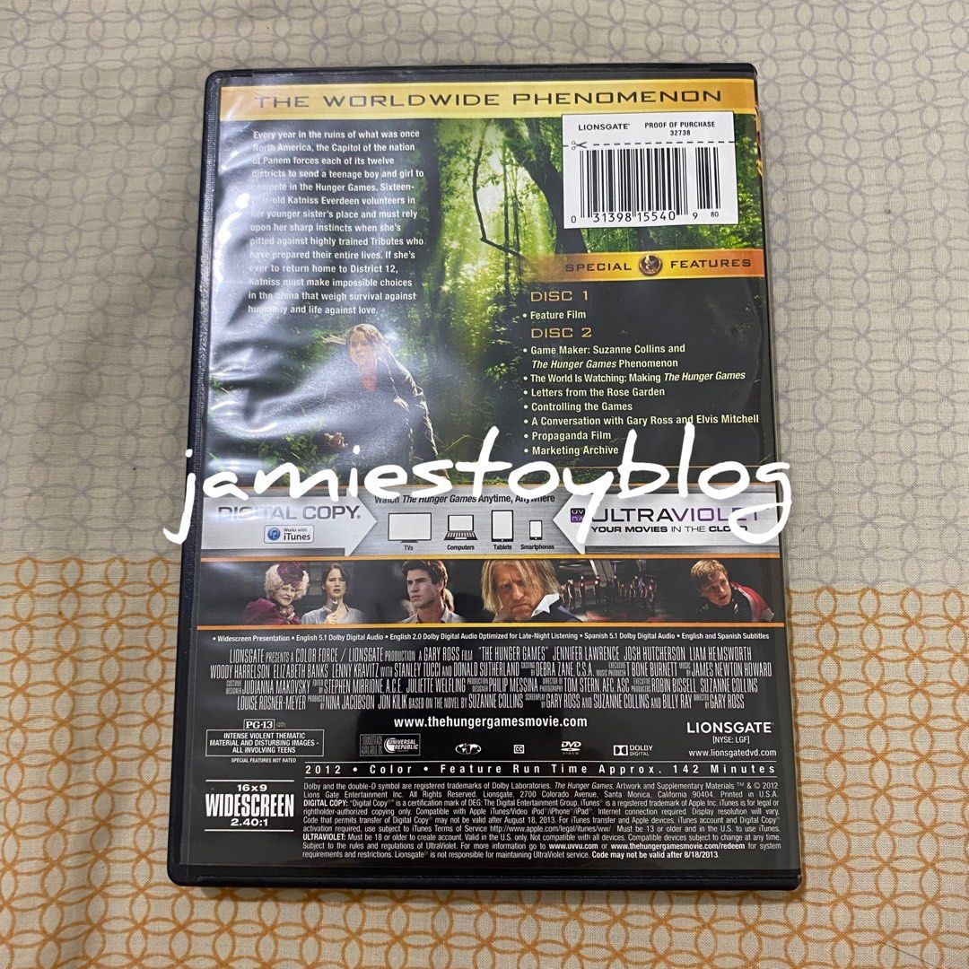 Hunger Games DVD (Category: CDs & DVDs) located in Quezon City. Submitted by ohitsninja (Listing ID 1359556953, Image 3). Description: Hunger Games DVD Unsealed but never played 2 discs, with code for digital download As is Pay by Gcash Delivery shouldered by buyer I DO NOT USE COD OR SCO. RFS: Decluttering, Need funds.