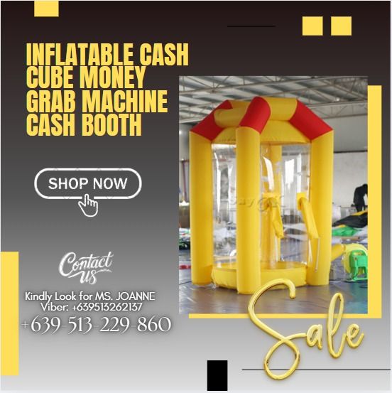 Inflatable Cash Cube Money Grab Machine Cash Booth, Commercial ...
