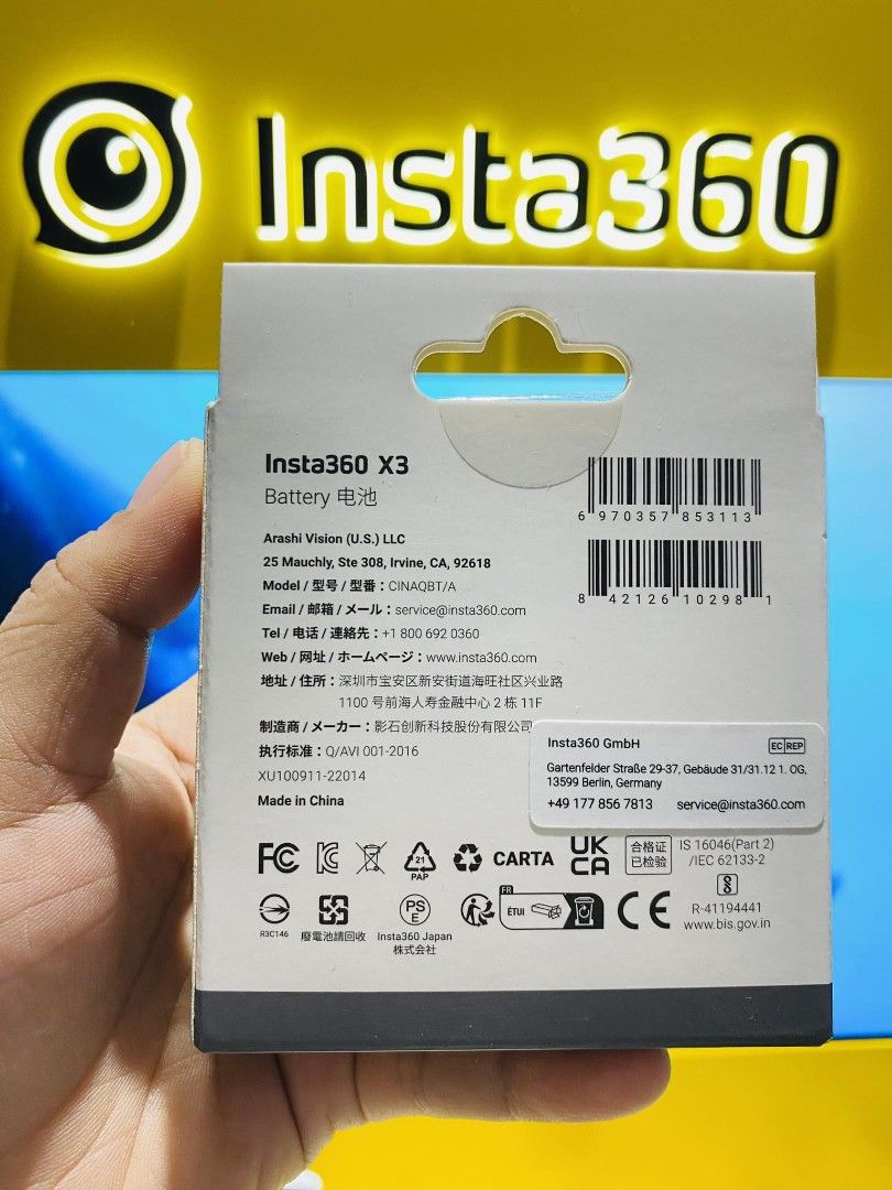 Insta360 X3 Battery (1800 mAh) (Category: Camera Bags & Carriers) located in Makati City. Submitted by slaccessoriesshop (Listing ID 1359555591, Image 2). Description: Insta360 X3 Battery (1800 mAh) 💥 ELECTRONICS, COMPUTER ACCESSORIES AND APPLIANCES 💥 All Items - Original / Brand New / Sealed We issue SALES INVOICE With WARRANTY RECEIPT With TECHNICAL SUPPORT Accepting BULK ORDERS We are OPEN EVERYDAY ! Same Day Delivery DELIVERY - Lalamove (Sa