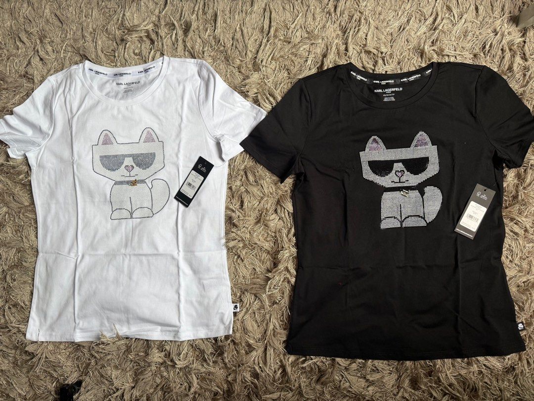 Karl lagerfeld t shirt (Category: Luxury Apparel) located in Manila. Submitted by personalpreloveddddd (Listing ID 1359555883, Image 1). Description: Brandnew karl lagerfeld t shirt .