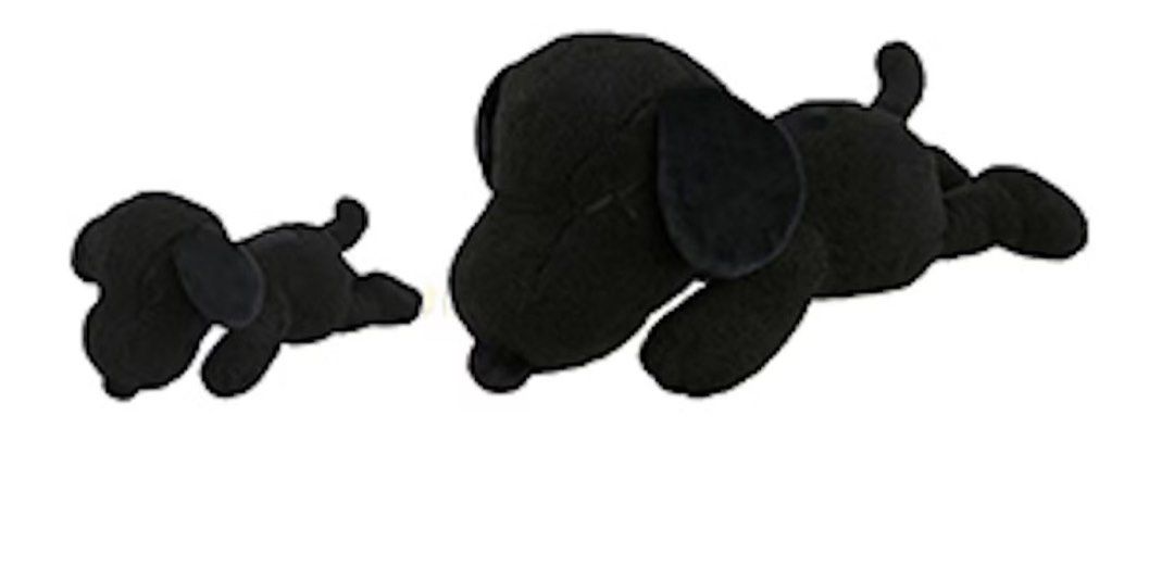 KAWS x Uniqlo x Peanuts Snoopy Plush Set (Small + Medium) Black (Category: Plushies & Soft Toys) located in Batangas. Submitted by marcrespublica (Listing ID 1359536277, Image 1). Description: 4 x 10 x 4 IN / 10.2 x 25.4 x 10.2 CM (Small) 9 x 22 x 9 IN / 22.9 x 55.9 x 22.9 CM (Medium) .