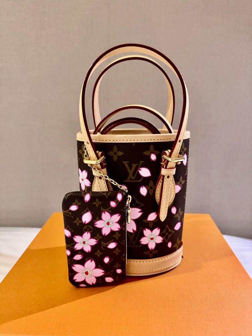 BNIB Louis Vuitton x Murakami Nano bucket (cherry blossom), Luxury