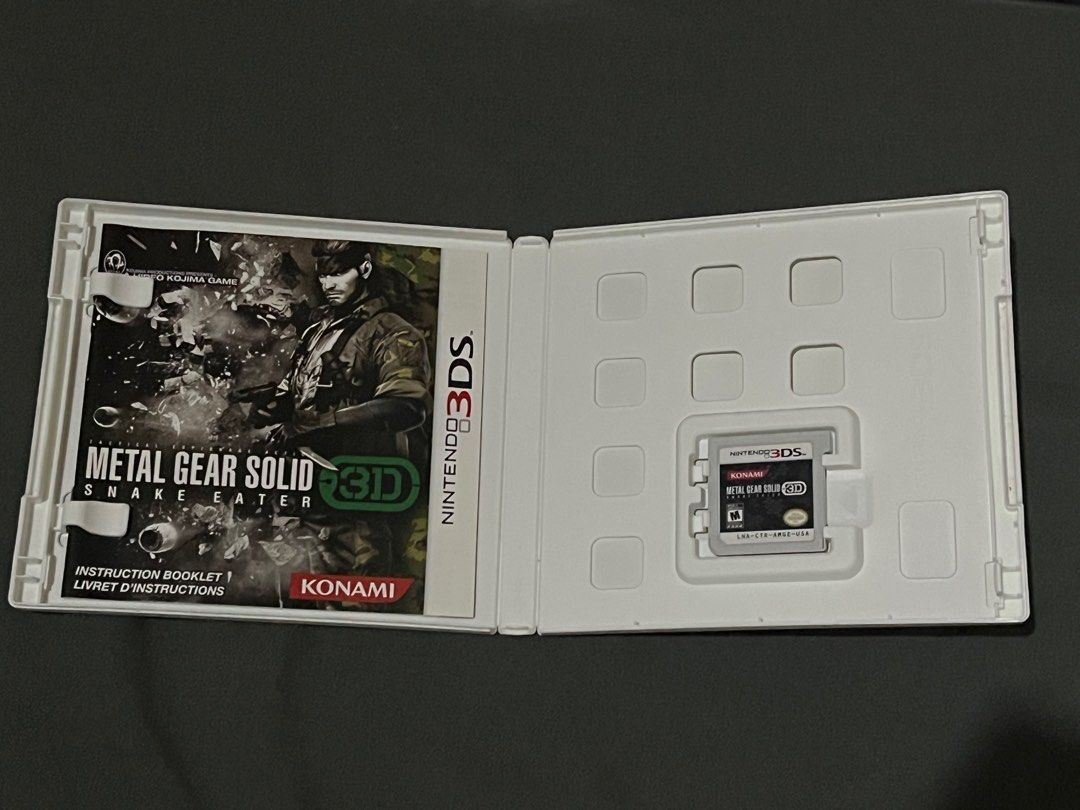 Metal Gear Solid Snake Eater 3DS (Category: Nintendo) located in Paranaque City. Submitted by duhhhminique (Listing ID 1359649315, Image 2). Description: Selling Metal Gear Solid Snake Eater 3D for the 3DS with inserts included. Slightly negotiable. Shipping will be shouldered by the buyer. RFS: hospital fees.