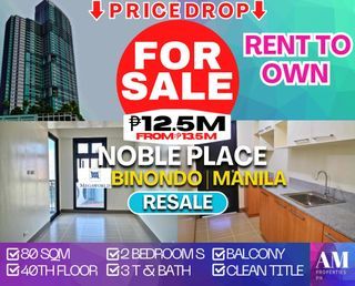 Noble Place 2BR condo unit for sale (Binondo) Rent to Own