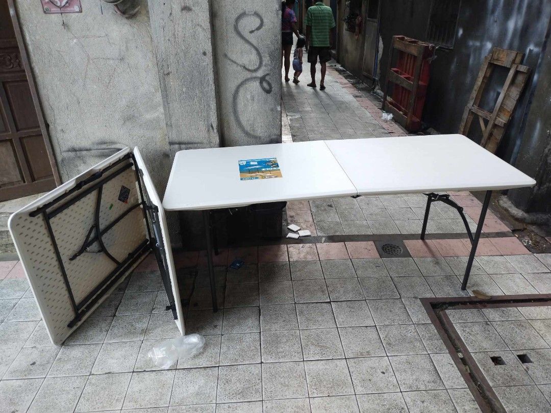 Original Lifetime table and chairs (Category: Tables & Sets) located in Manila. Submitted by dolorchris69891 (Listing ID 1359528847, Image 3). Description: 🔥 HEAVY DUTY LIFETIME TABLE 🔥 FOLDABLE LIFETIME CHAIR 🏷️1,500 2FT TABLE ALMOND WHITE 🏷️1,500 4FT WHITE SOLID TOP ALMOND WHITE 🏷️2400 6FT WHITE FOLD IN HALF ALMOND WHITE 🏷️2,950 6FT BENCH 🏷️2700.