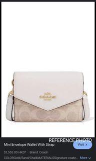 PayNowShipNow Coach Mini Envelope Wallet with Strap Coach Wallet with Card Slots Zipper for Coins Coach Wallet Coach Small Wallet On Strap for Students Highschool College Office Worker Pink Wallet Green Wallet White Wallet Coach Signature Black Wallet