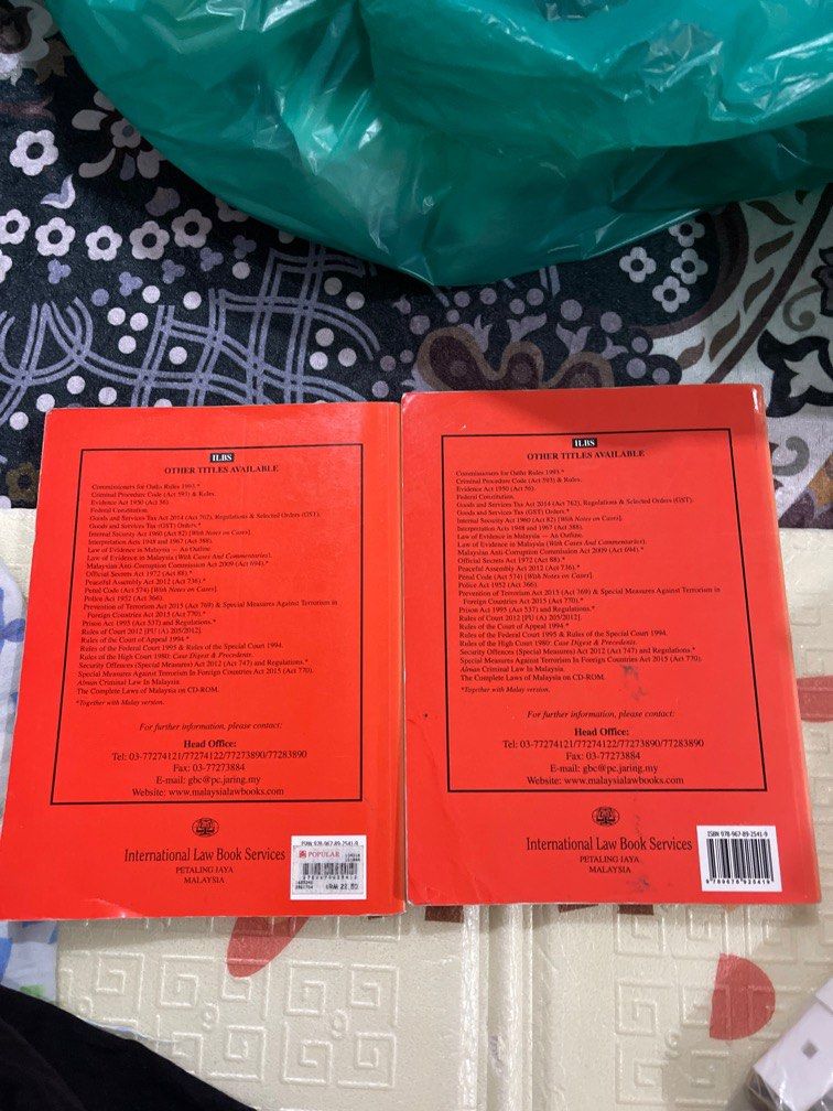 Penal Code (Category: Storybooks) located in Shah Alam. Submitted by librababyy (Listing ID 1359613682, Image 2). Description: Buy both at RM20 (exc postage) .