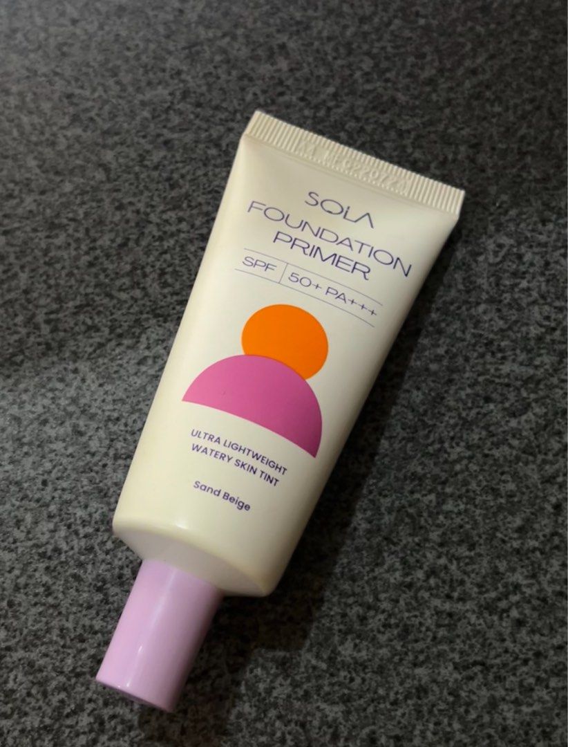 SOLA Foundation Primer (Category: Makeup) located in Marikina City. Submitted by jorjacat (Listing ID 1359572368, Image 1). Description: about 50% full not using it anymore sand beige.