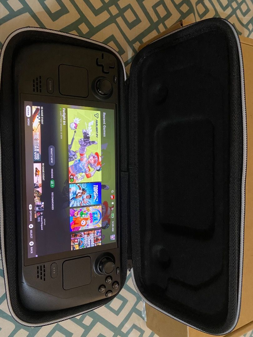 Steam Deck Oled 512gb 2weeks old (Category: Other Gadgets) located in Cebu City. Submitted by splashbro01 (Listing ID 1359650131, Image 2). Description: Steam deck Oled 512gb 2 weeks old Complete set with receipt.