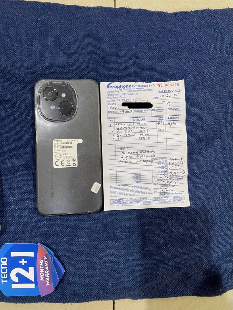 TECHNO SPARK GO 1 (Category: Android Others) located in Manila. Submitted by gloryannma04728 (Listing ID 1359614446, Image 2). Description: LIKE NEW TECHNO SPARK GO 1 makinis na makinis pwede sa maarte within warranty bought january 2025 sa market market may resibo pa. RFS: upgraded to iphone .