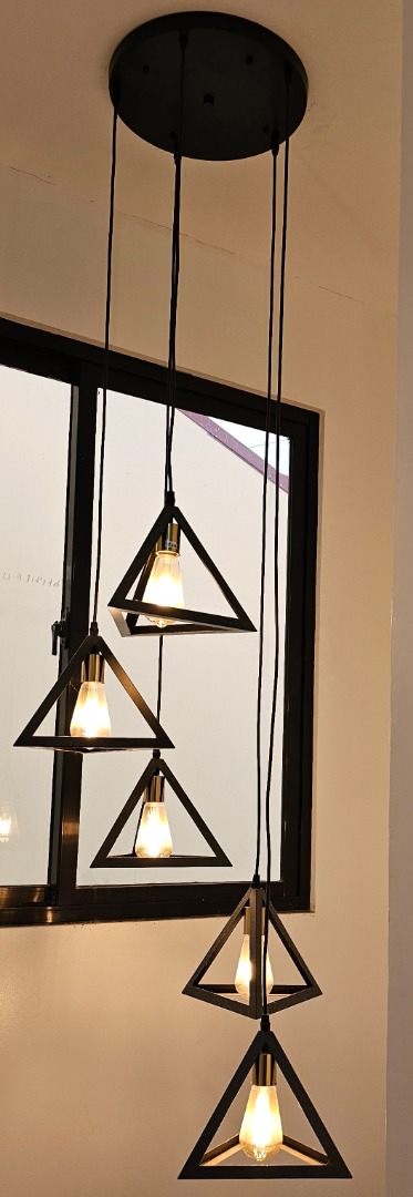 5 set triangle ceiling lights, Furniture & Home Living, Lighting & Fans ...