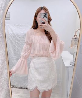 粉色仙氣紗紗上衣64237986520449110