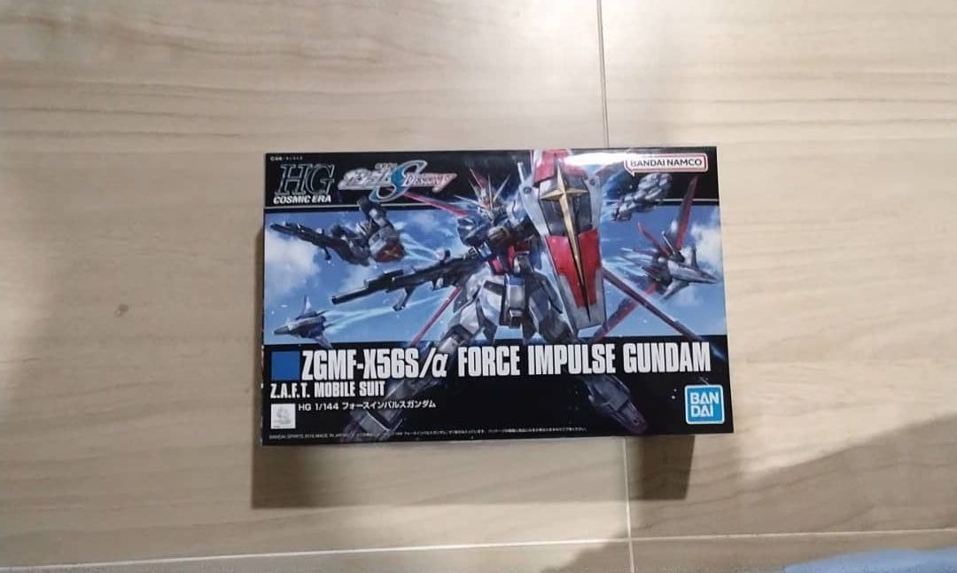 Bandai 1/144 HGCE Force Impulse Gundam (Category: Gundam Model Kits) located in Singapore. Submitted by neilsonyo (Listing ID 1359802009, Image 1). Description: brand new selling for $29 meet me ($24) at monster curry @Tampines 1 dm me if interested.
