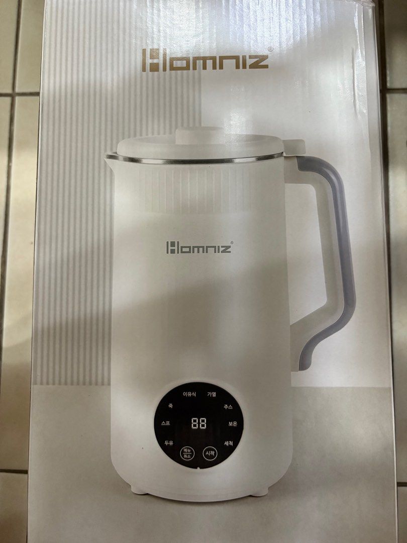 BRANDNEW HOMNIZ Soybean Milk Maker (Category: Other Kitchen Appliances) located in Pasig City. Submitted by affordco (Listing ID 1359665366, Image 1). Description: .