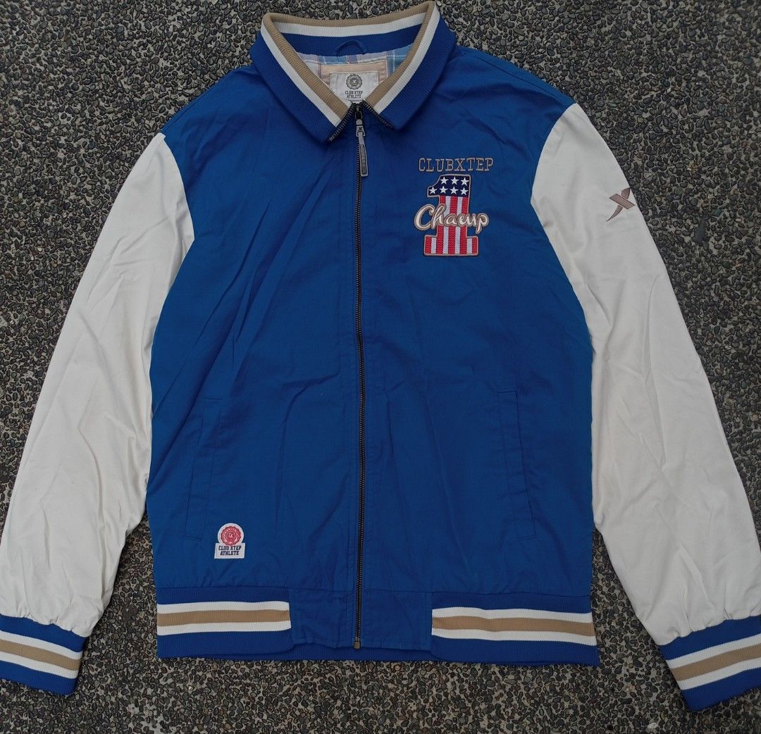 Club Xtep Varsity Jacket (Category: Coats, Jackets and Outerwear) located in Marikina City. Submitted by dirtyjay (Listing ID 1359804050, Image 1). Description: Club Xtep ₱ 280 + Shipping‼️‼️ FIXED :) Excellent Condition Color rate: 9/10 2XL on Tag❗ L - 27 x 26 W - 22 Color may vary due to lighting Please manage your expectation, this is a secondhand item. No RETURN, No EXCHANGE and No REFUND❗❗❗.