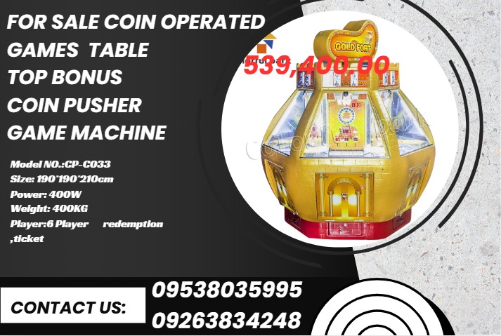 for sale Coin Operated Games Table Top Bonus Coin Pusher Game Machine ...