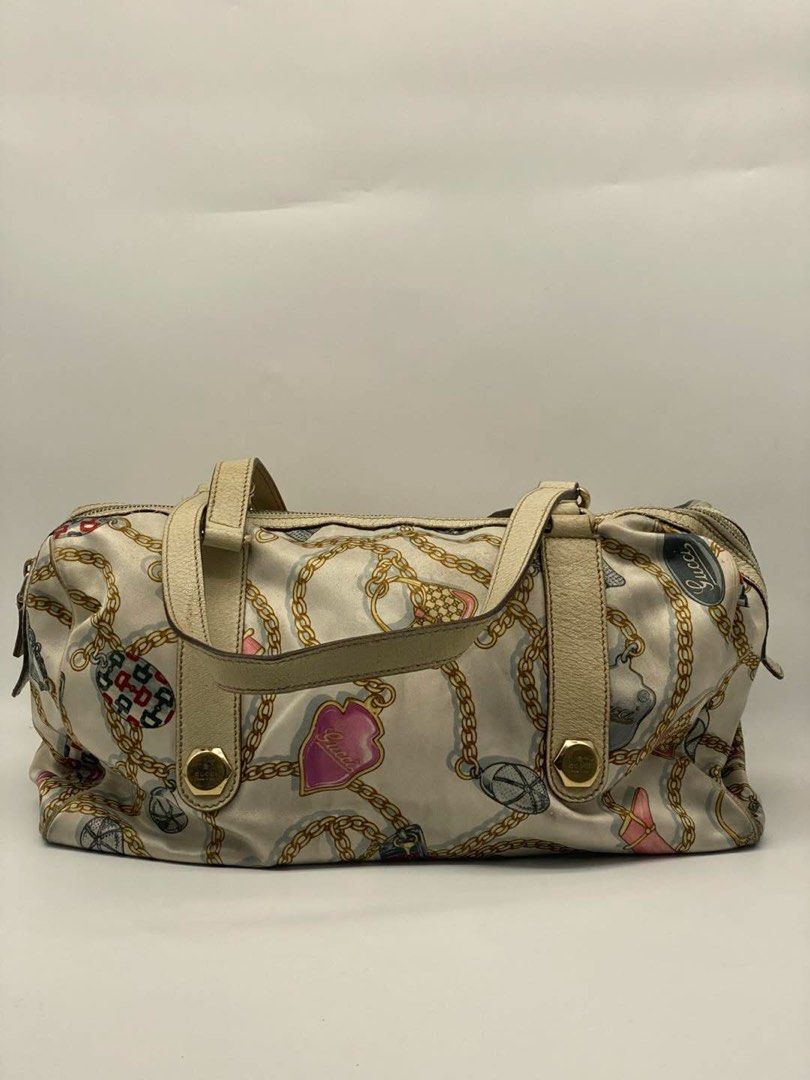 Gucci Boston Bag (Category: Luxury Bags & Wallets) located in Rizal. Submitted by loois18 (Listing ID 1359799055, Image 1). Description: Gucci Boston Bag printed satin. I’ll send more pictures upon request. ♥️.