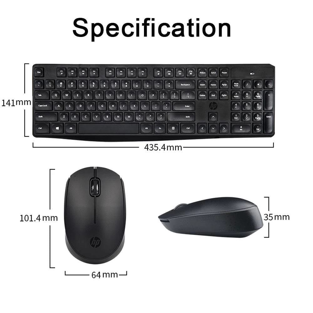 (same day delivery)HP CS10 Wireless Keyboard Mouse Combo Set 2.4G Wireless Keyboard and Mouse Sets For Notebook Laptop62863059359489114