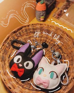 Jiji and Lily from Kiki's delivery service keychain