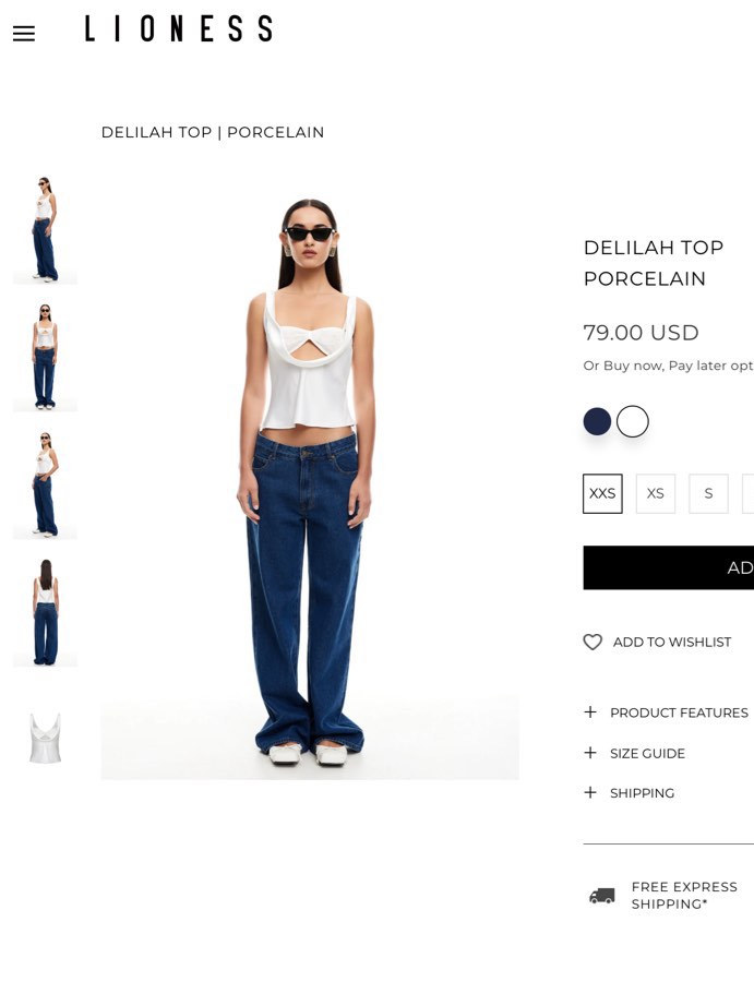 Lioness Delilah top in porcelain, Women's Fashion, Tops, Sleeveless on — free download