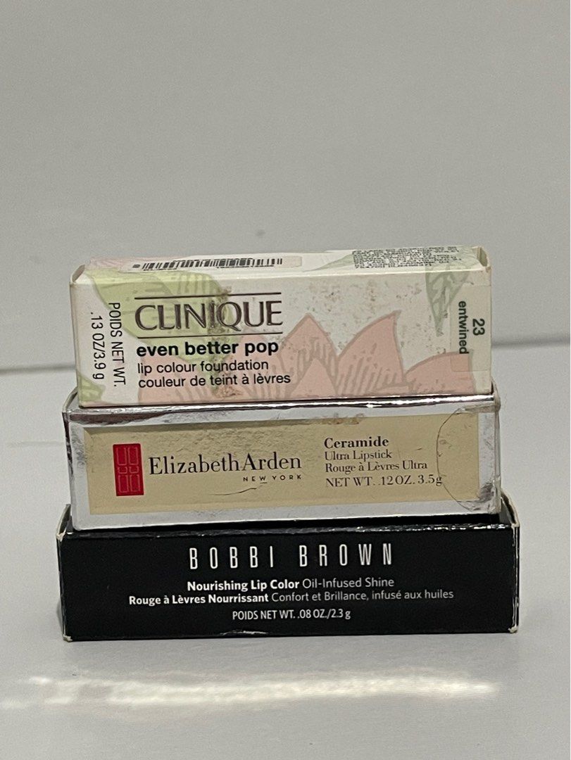 LIPSTICK (CLINIQUE, ELIZABETH ARDEN) (Category: Makeup) located in Dinalupihan. Submitted by w_finds (Listing ID 1359789953, Image 3). Description: 888 except Bobby Brown (999) ❗SHIPPING FEE NOT INCLUDED TO THE PRICE. ✅ STILL NEGOTIABLE (NOT TOO LOW) ✅ WHAT YOU SEE WHAT YOU GET ✅ MOP: COP, GCASH, BANK TRANSFER. ✅ COURIER: LBC, JNT, JR EXPRESS,LALAMOVE ✅ NO RETURN WITHOUT VIDEO PROOF ✅ALL FLAWS WHERE SEEN ON THE PICTURE (IF ANY) ❌ NO TO JOYJOY BUY