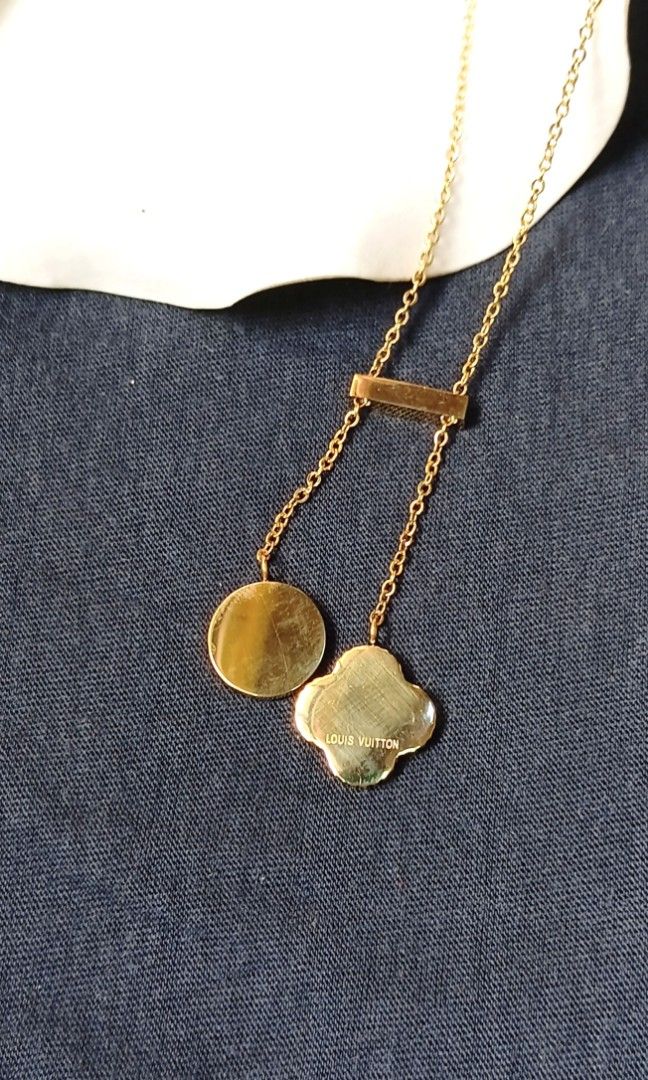 Lv necklace from japan (Category: Luxury Accessories) located in Quezon City. Submitted by liambags (Listing ID 1359668471, Image 2). Description: Lv necklace from japan no flaws with stamp size 18 inches adjustable up to 20 with gift box kindly pm me.